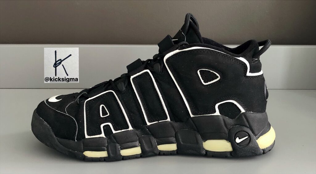 The Nike Air More Uptempo medial view. 