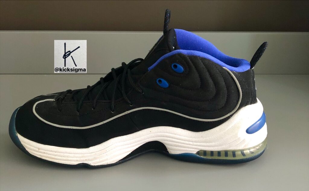 The Nike Air Penny 2, right shoe medial view. 