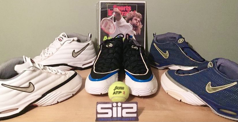 Three pairs of OG colorways of the Nike Air Assailant. 
