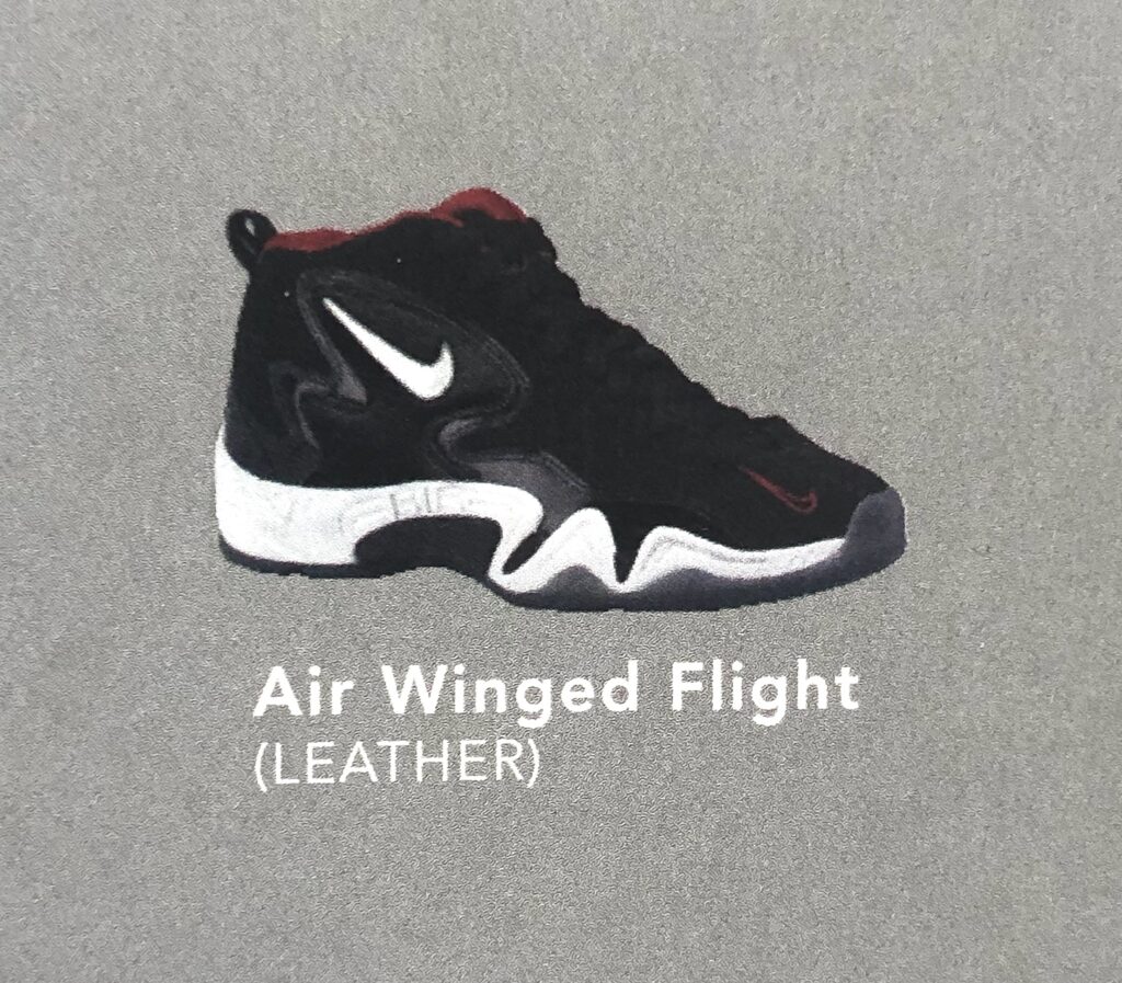The Nike Air Winged Flight. 