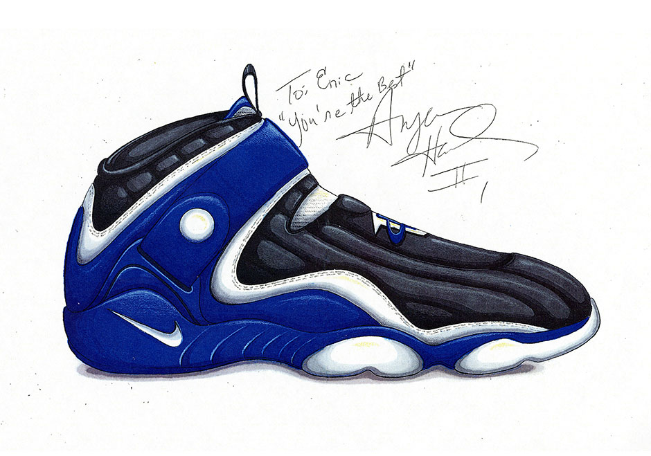 The Nike Air Penny 4 sketch. 