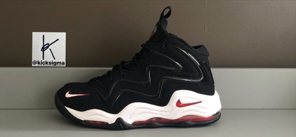The Nike Air Pippen 1, left shoe, lateral view. 