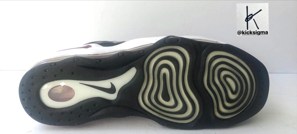 The Nike Air Pippen 1, bottom view. 