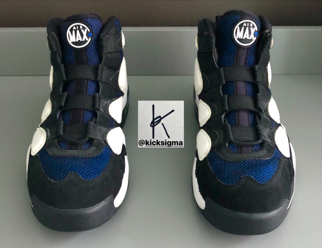 The Nike Air Max 2 Uptempo "Duke" colorway, front view. 
