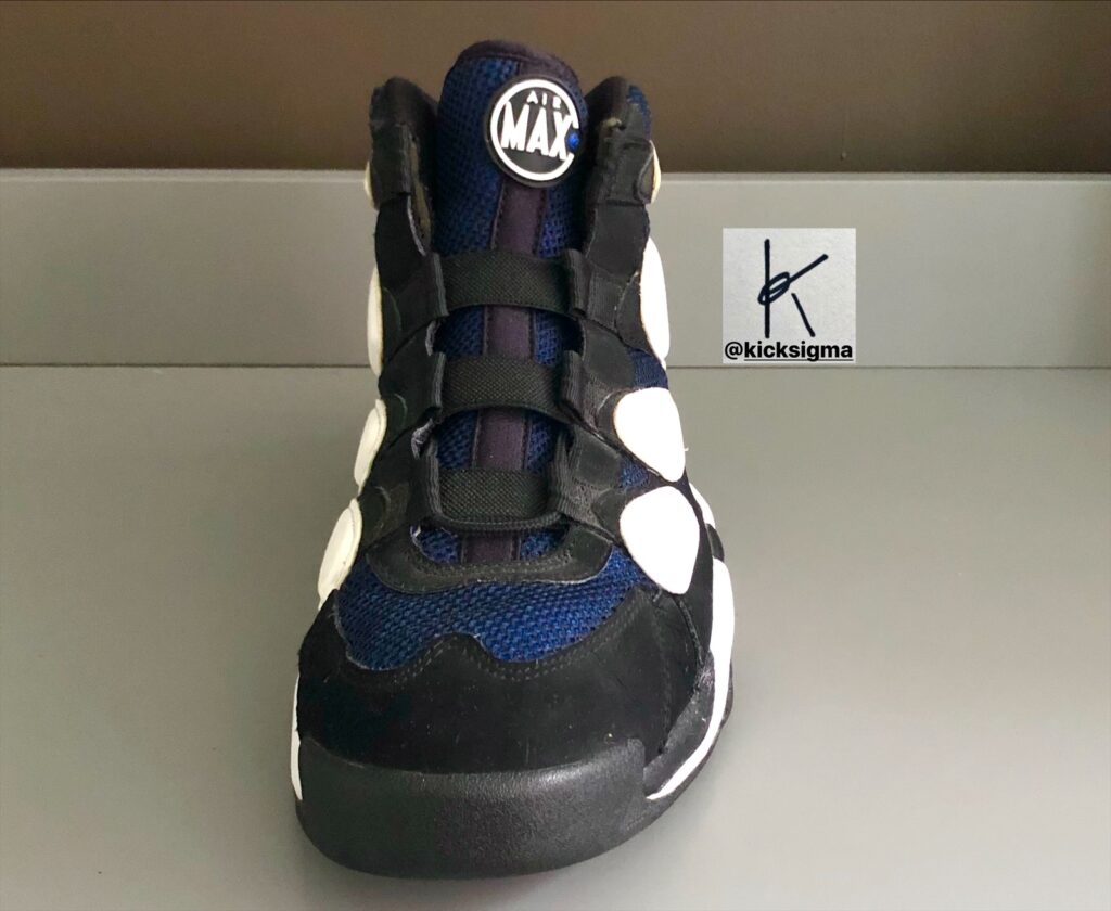 The Nike Air Max 2 Uptempo "Duke" colorway, left shoe front view. 
