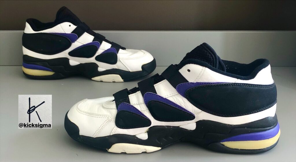 Nike Air Max 2 Uptempo Low dark concord, medial view. 