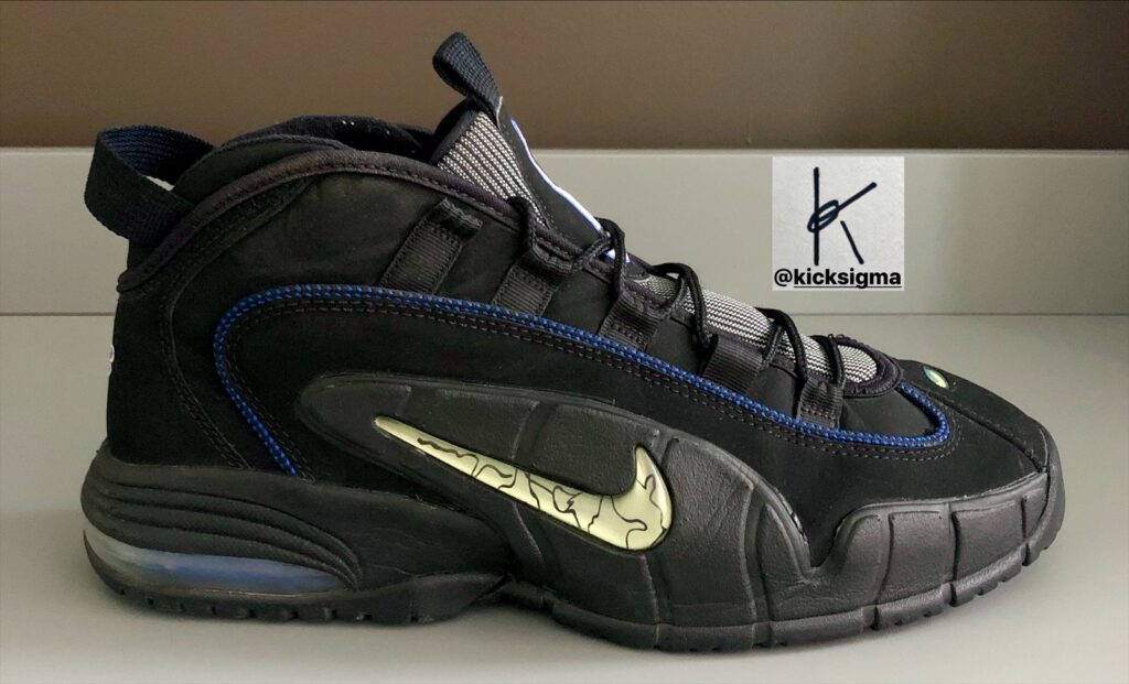 The Nike Air Max Penny., right shoe lateral view. 