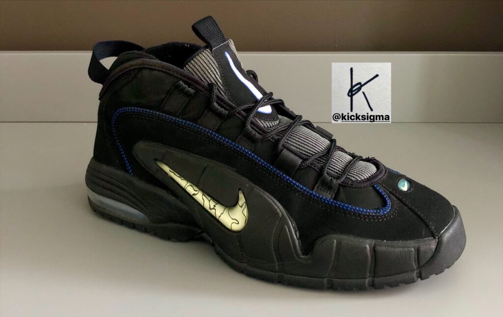 The Nike Air Max Penny, right shoe medial view. 