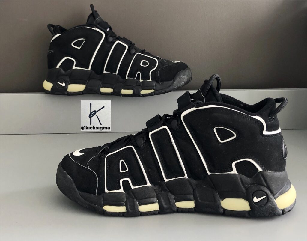 The Nike Air More Uptempo, medial view. 