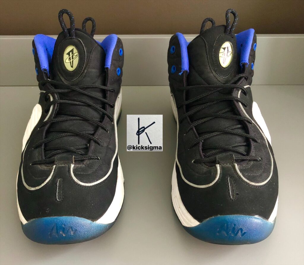 The Nike Air Penny 2, front view. 