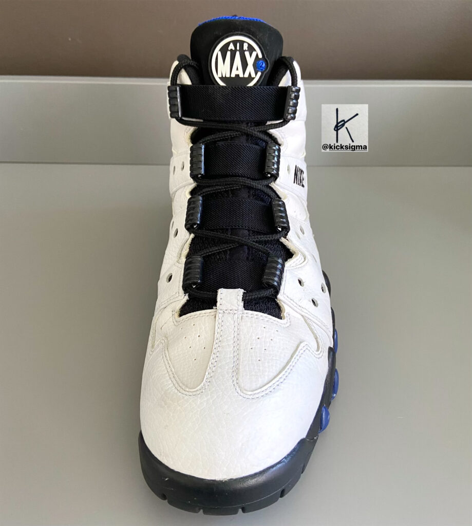 Nike Air Max 2 CB, white colorway, front view. 
