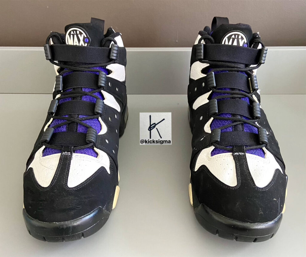 The Nike Air Max 2 CB dark concord, front view. 