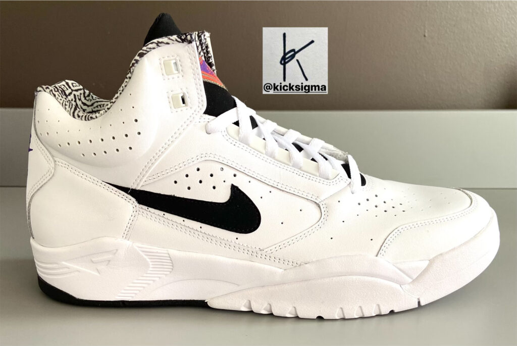 The Nike Air Flight Lite Mid, right shoe,  lateral view. 