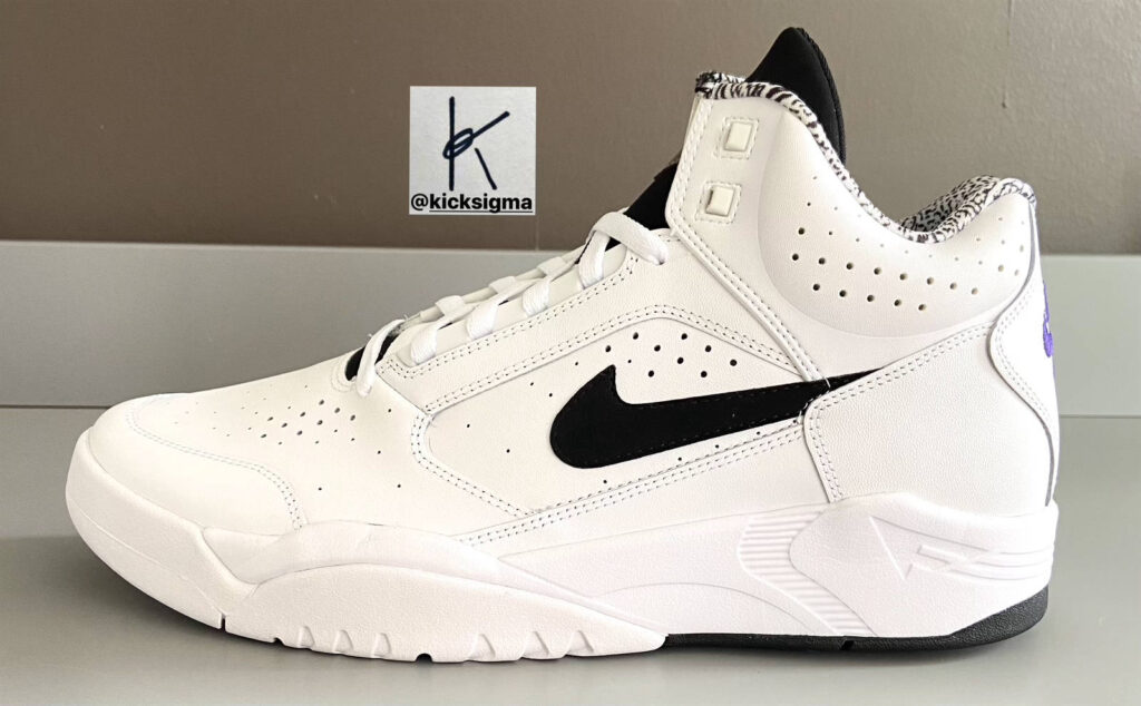 The Nike Air Flight Lite Mid, left shoe, lateral view. 