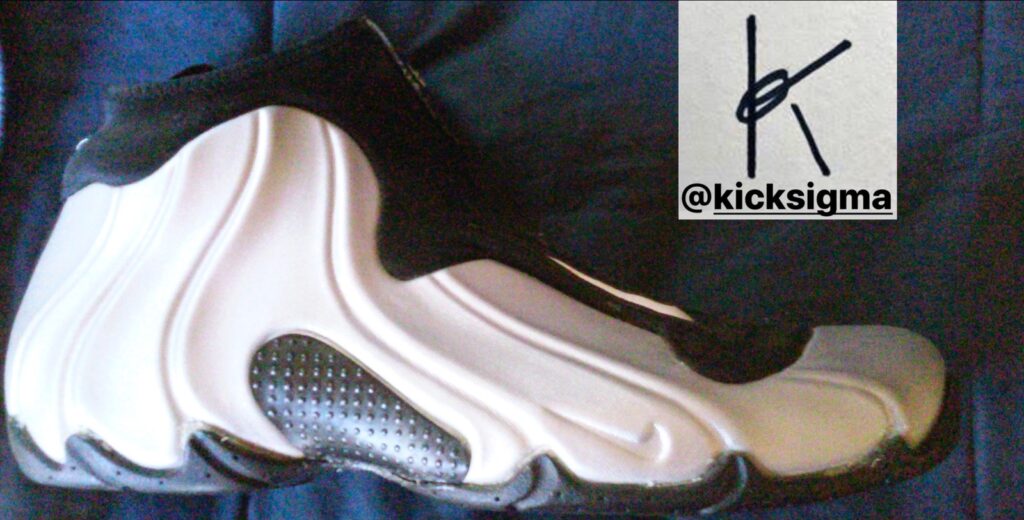 The Nike Flightposite Euro, majestic silver colorway, lateral view. 