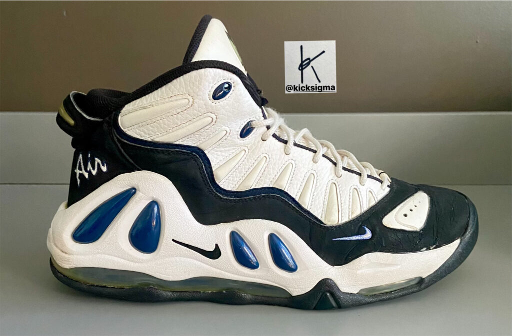 The Nike Air Max Uptempo 3 aka Nike Air Max Uptempo 97 in white/black/navy. 