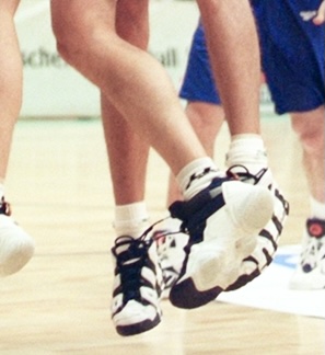 Nike Air More Uptempo Dream Team with Nike Swoosh covered. 