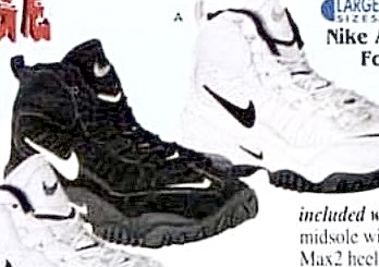 The Nike Air Adjust Force High in black (left) and white (right). 